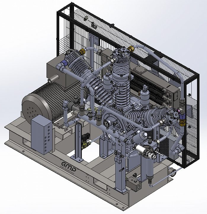 Безмасляный дожимной компрессор для воздуха и азота GMP-HB-OFB 15/2-25