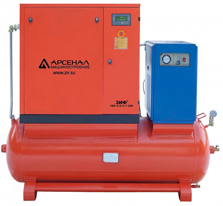 Винтовой компрессор ЗИФ СВЭ-0,8/1,0 ШМ ОиР-500