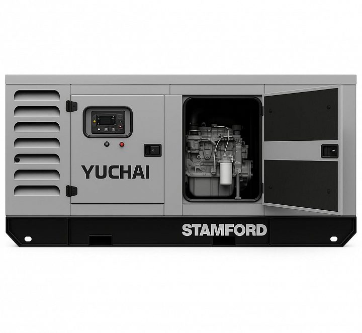Дизельный генератор Yuchai GMP AY151 в кожухе